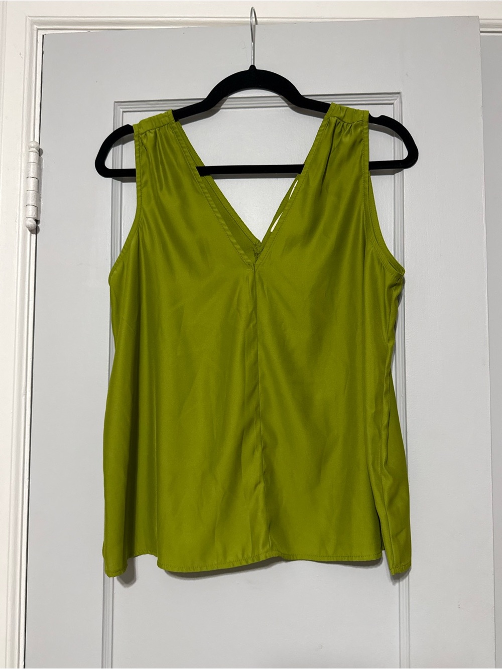 Hiatus V-Neck Camisole in Bright Lime Green